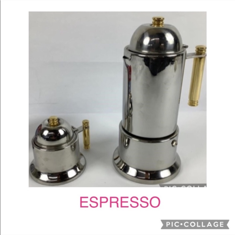 Espresso machine & sugar bowl Alpi-F.Lli Puppieni Inox 8/10